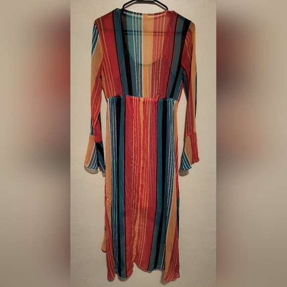 No Boundaries Women's Striped Kimono Cover Up Set (Size M) - Picture 4 of 9